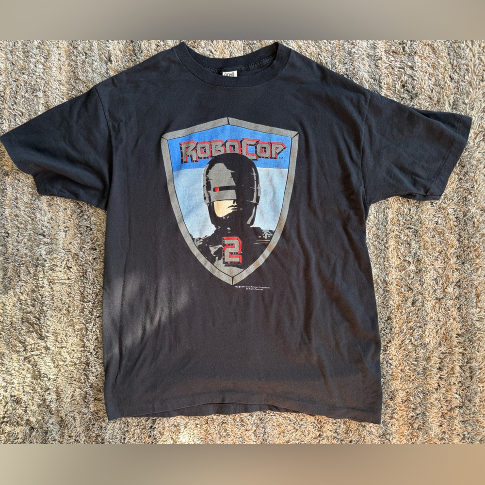 RARE Vintage RoboCop 2 Shirt XL Single Stitch Anvil Value T 90s Movie Promo